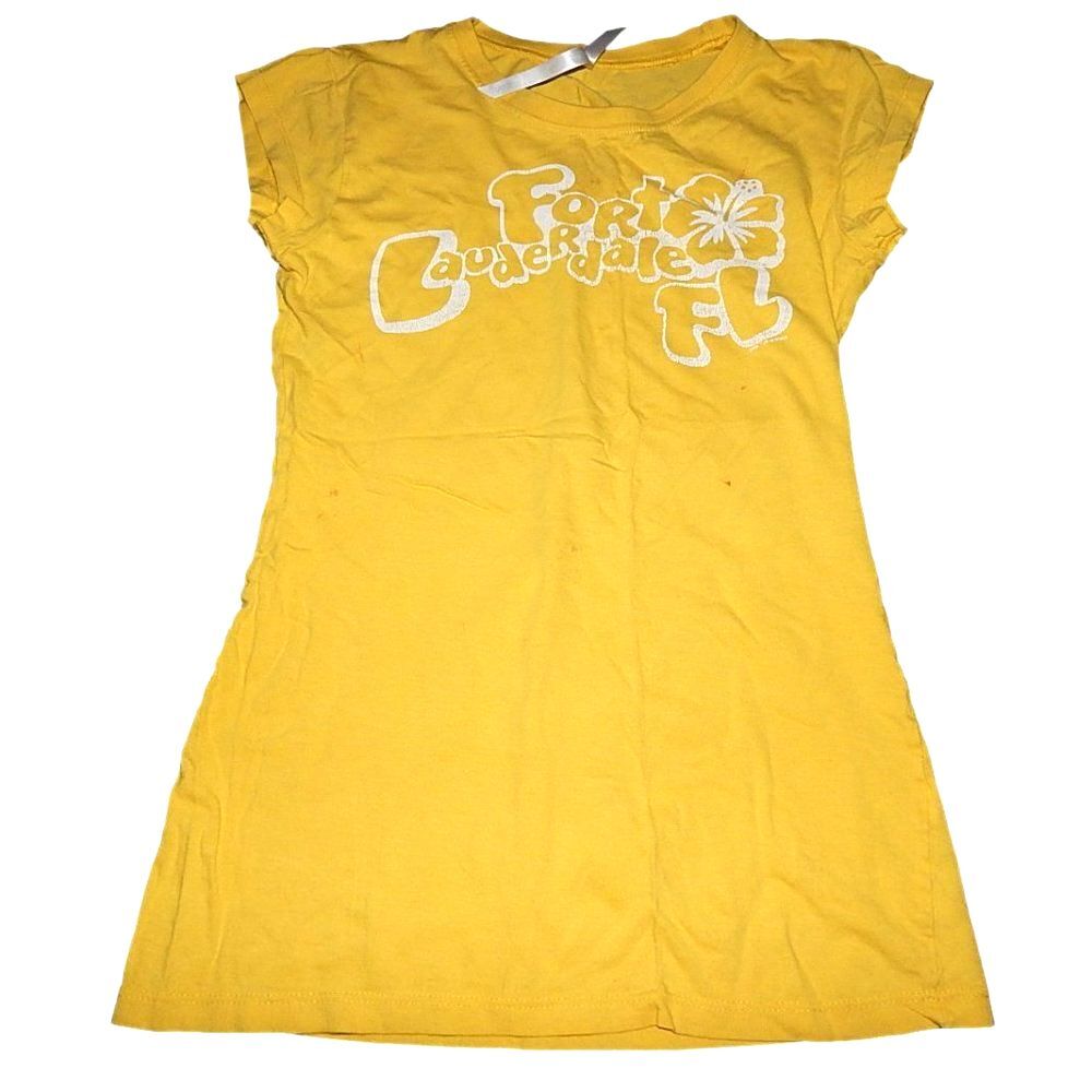 EXIST women’s junior’s small yellow Ft Lauderdale Florida graphic souvenir tee